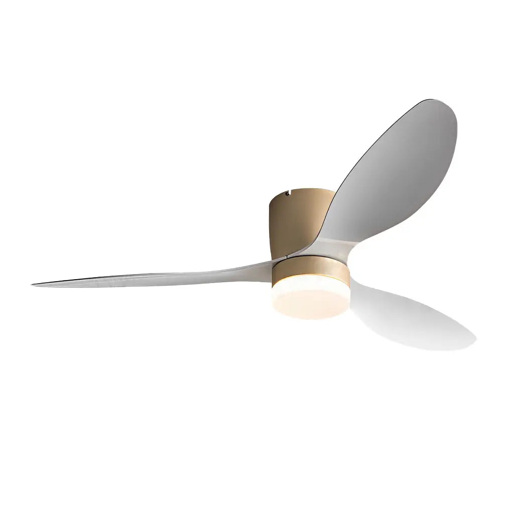 52-Inch Modern Ceiling Fan Lamp with 3 Blades, Mute Operation, LED Lighting, and Remote Control - Dimmable Luxe
