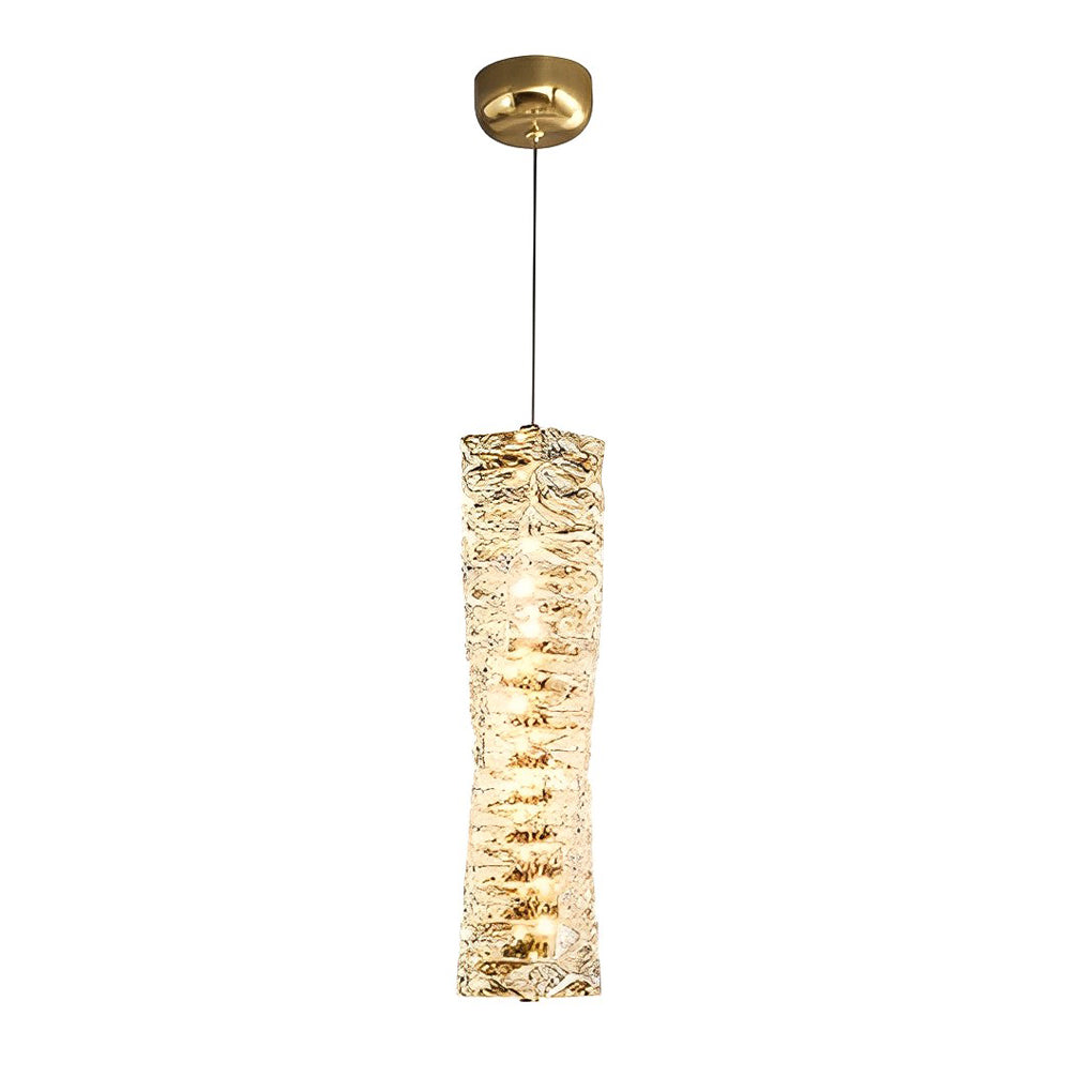 Postmodern Crystal and Metal Mini Pendant — Chrome or Gold, Three-Step LED Dimming, 4W–18W