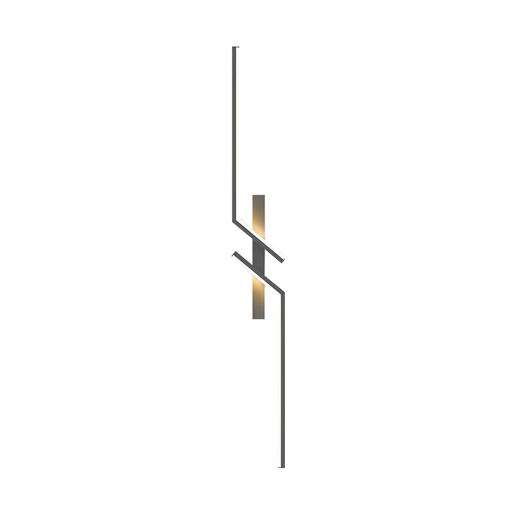 Irregular Symmetrical L-Shape Linear Wall Sconce — Aluminum, LED, 7W–20W, 3000K Warm White, Black or Gold