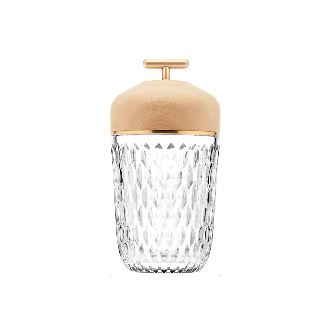 Elegant Cup-Shape Crystal Table Lamp for Ambient Glass Lighting Luxe