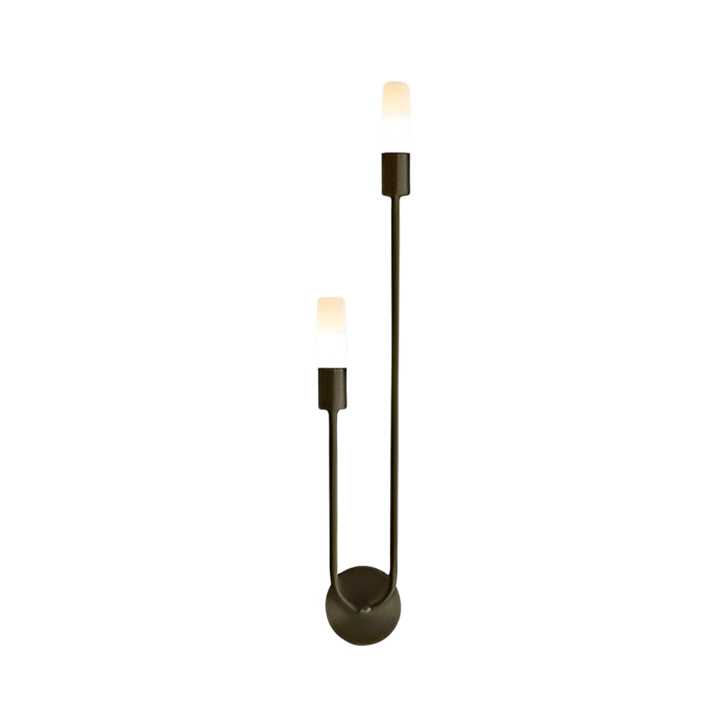 Minimalist Linear Wall Sconce — Iron and Acrylic, 2-Light G9, 4W Warm White, Black or Gold
