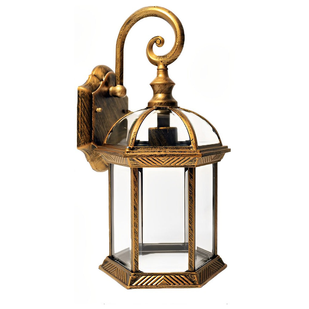 Vintage Double-Layer Glass Outdoor Wall Sconce — Die-Cast Aluminum, E27, IP-Rated Weatherproof