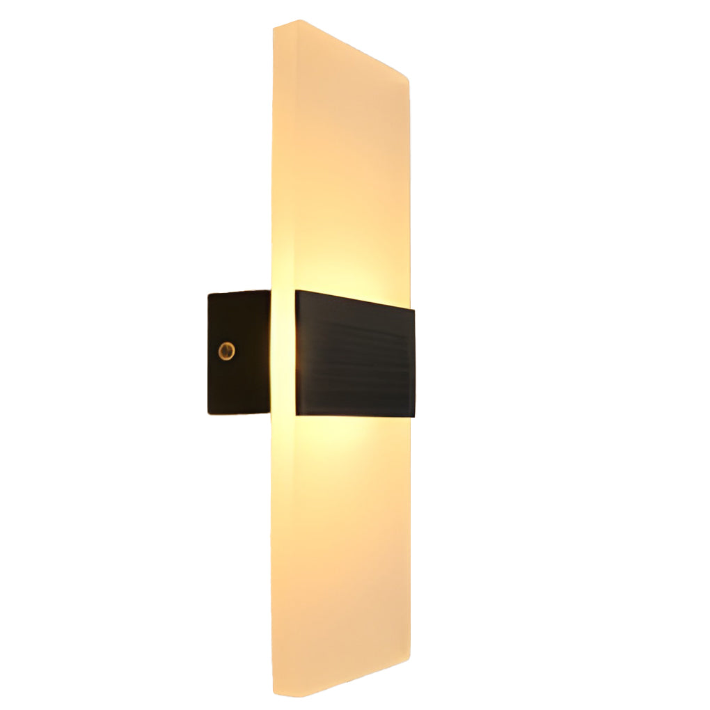Modern Rectangular Wall Sconce — Acrylic & Aluminum, 6W LED, 3000K / 6000K, Gold / Silver / Black