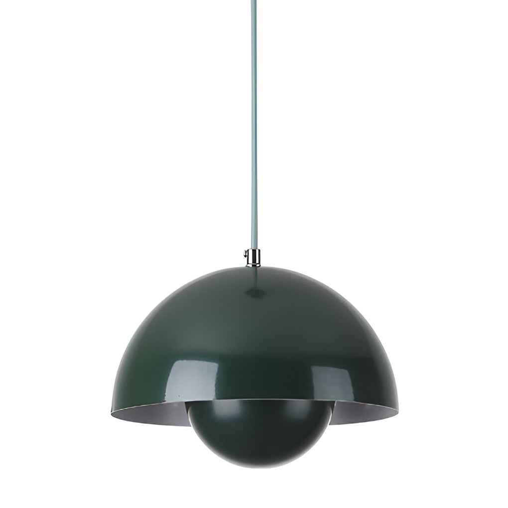 Flowerpot 1-Light Mini Pendant — Iron, Dome Mushroom Shade, E27, 9" Diameter, 3000K Warm White