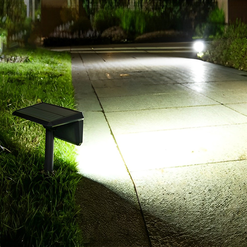 Black Solar Outdoor Flood Lights, Set of 2 — LED, IP65, Dual Color Temp (3200K/6500K), Auto Day/Night