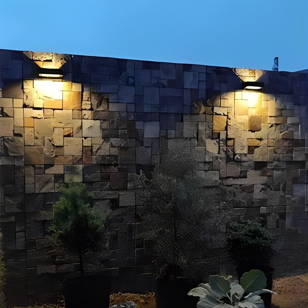 Modern Solar Up/Down Outdoor Wall Sconce — Aluminum & Glass, LED, Motion Sensor, IP44, 3 Modes