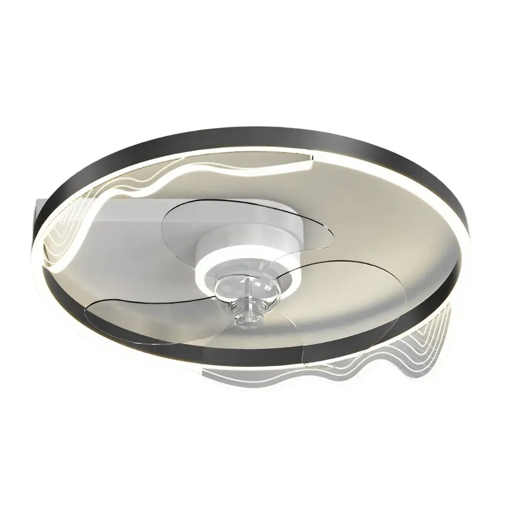 Modern Round Bladeless Ceiling Fan Lamp with Intelligent LED and Silent Operation Luxe