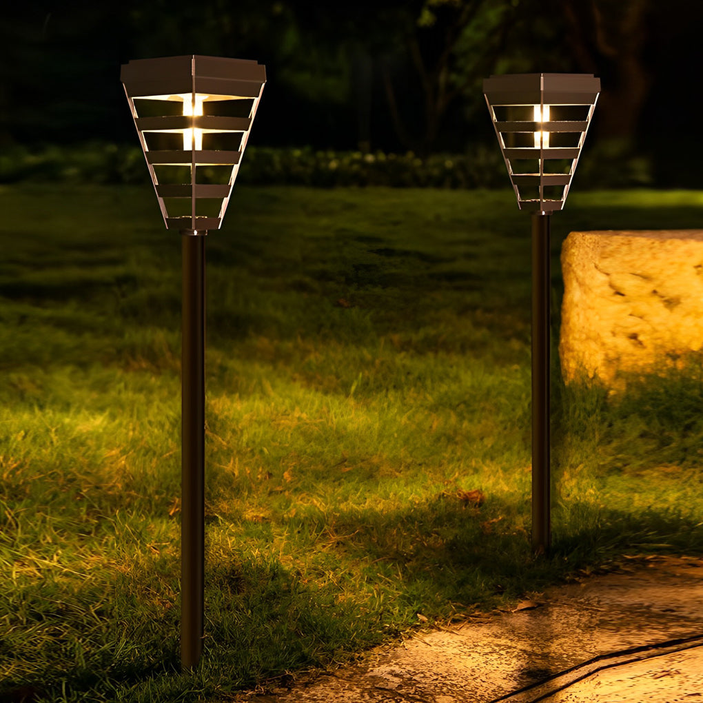 Smart Solar Black Outdoor Post Light — ABS+PC, LED, IP65, Warm White 3000K, Intelligent Light Control