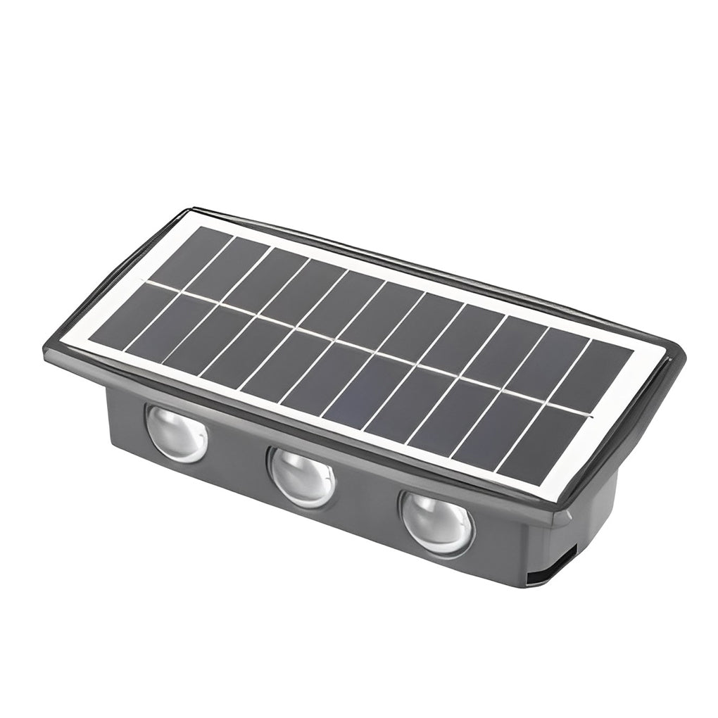 Modern Rectangular Up/Down Outdoor Wall Sconce — Black ABS, LED, IP65 Weatherproof, 4-Light or 6-Light