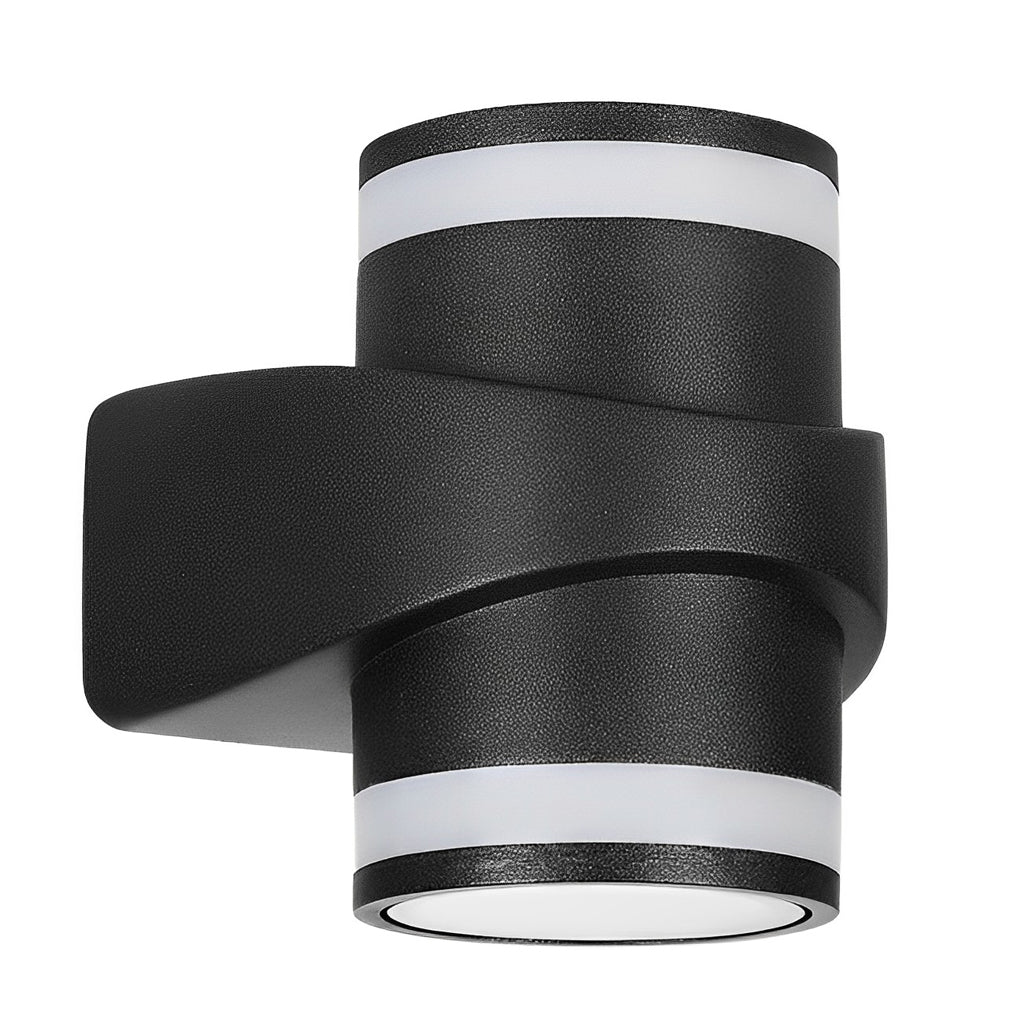 LED Waterproof Black Outdoor Wall Washer Lights - Round Up and Dawn Light