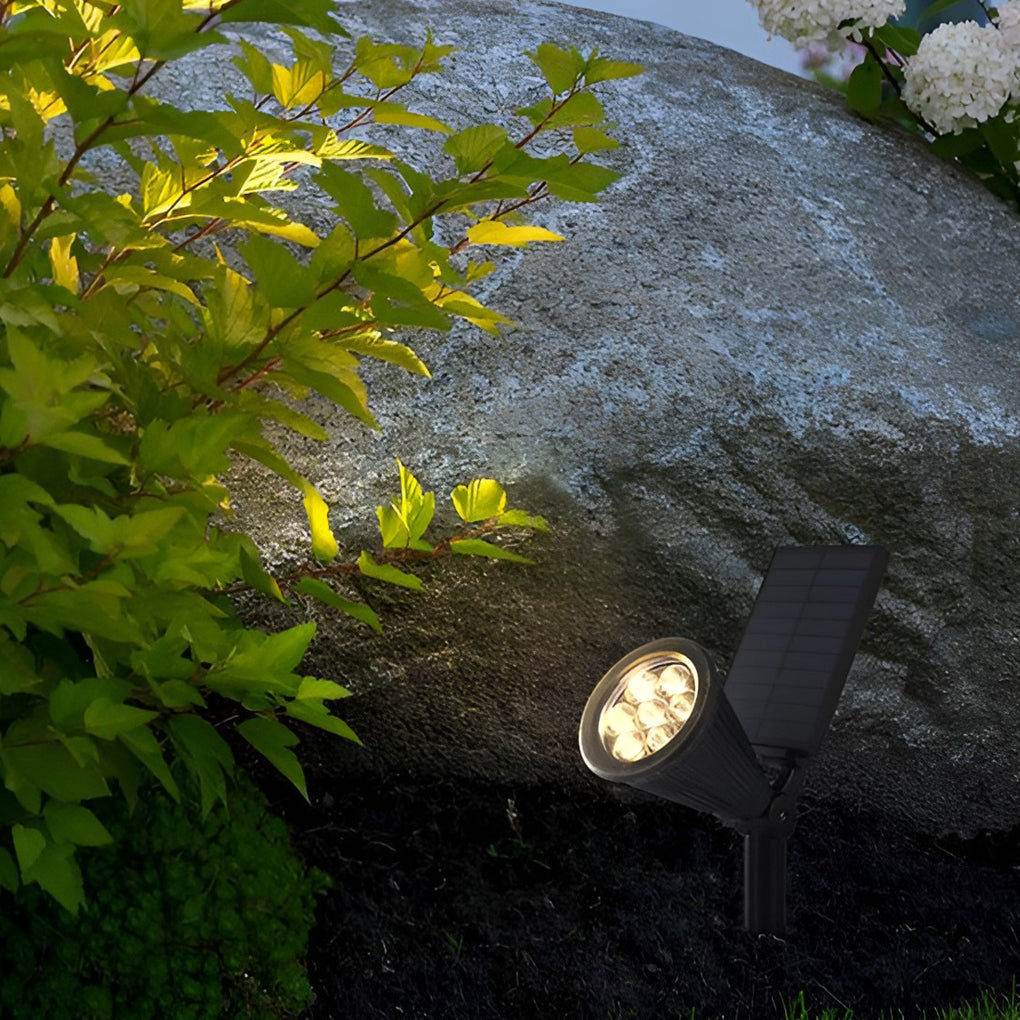 Solar LED Tree Spotlight — ABS, 7W Waterproof, Warm White / RGB, Landscape