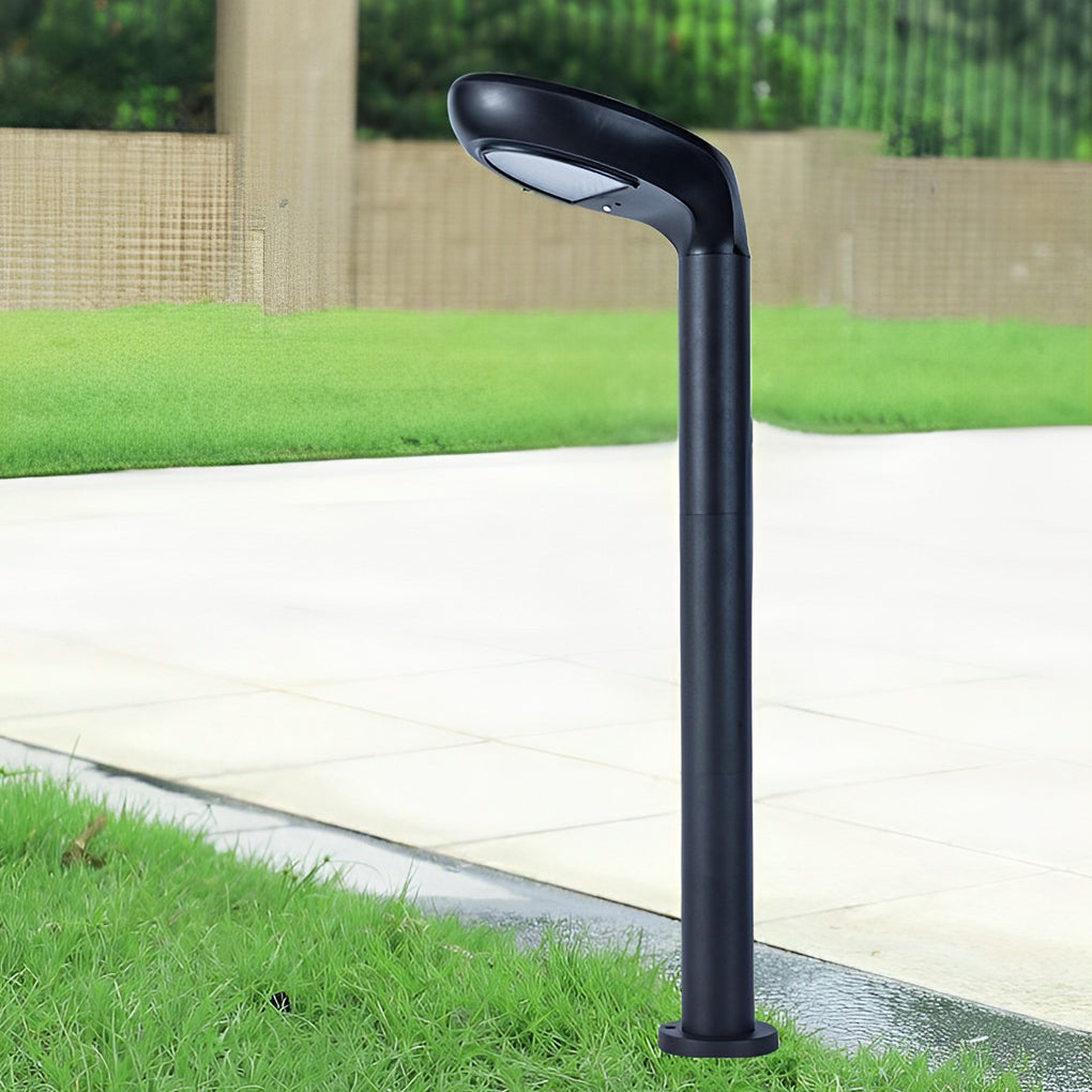 Bean Sprout Solar Bollard Light — Black Aluminum, LED, IP65 Weatherproof, 15"/24"/33"