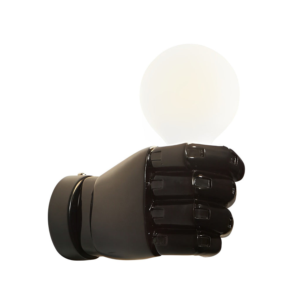 Fist-Shaped Retro Industrial Wall Sconce — Resin, E27, 6" x 4", Warm White 3000K