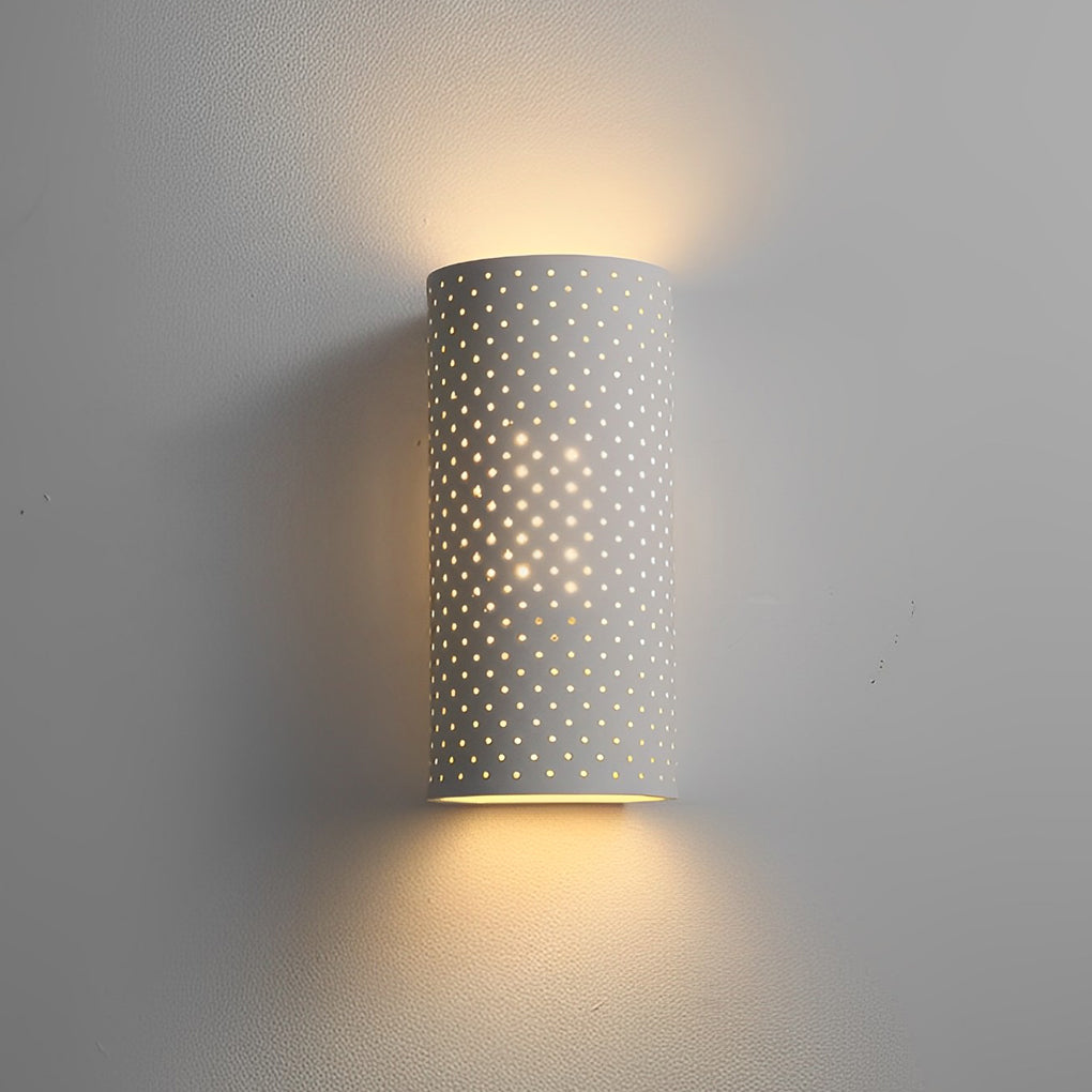 Minimalist Cylindrical Up/Down Wall Sconce — Gypsum, White, LED COB 7W, IP44, 3000K