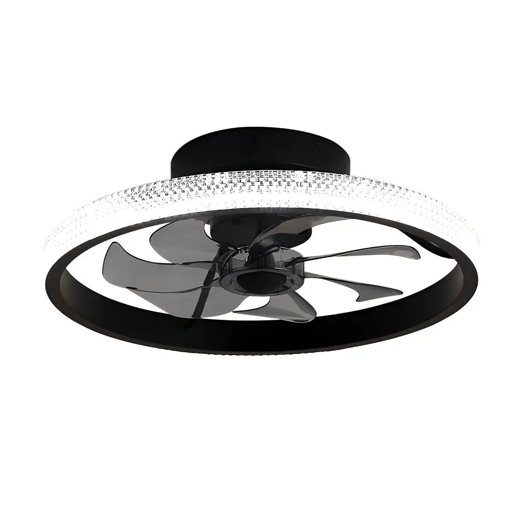 Modern Bladeless Ceiling Fan with Remote: Round Inverter, Mute, LED, and Dimmable Features Luxe