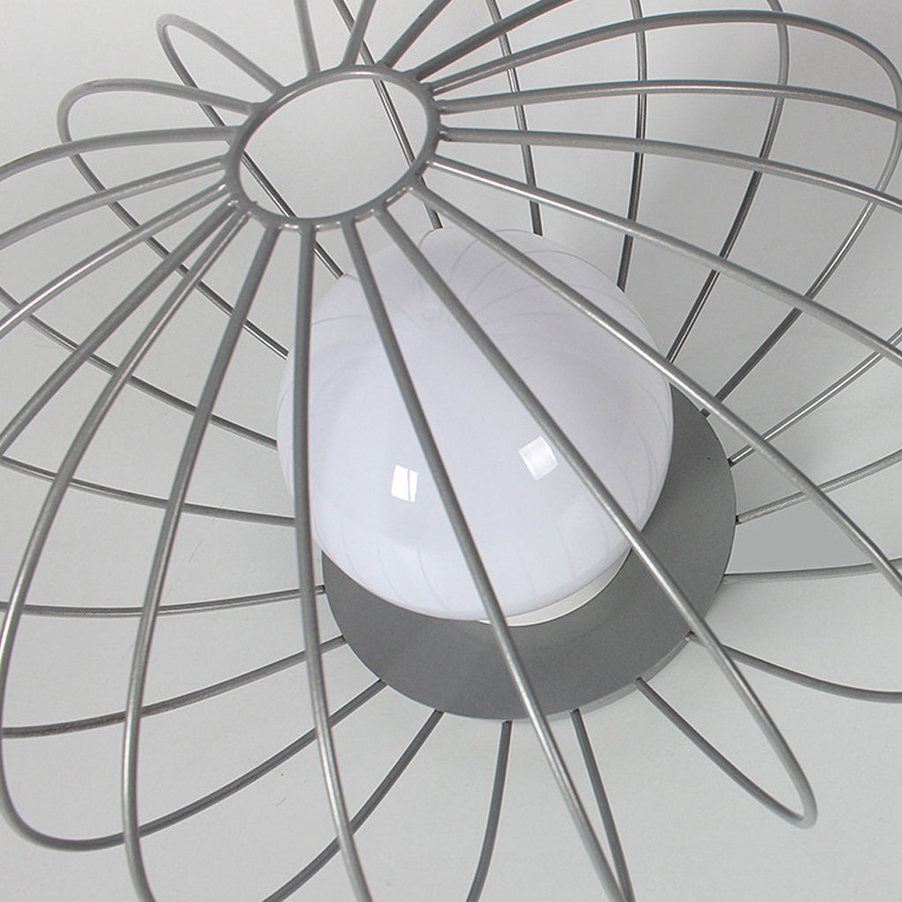 Mushroom Cage Outdoor Lawn Light — Galvanized Steel & Acrylic, 5W LED, IP65 Weatherproof, 3000K Warm White