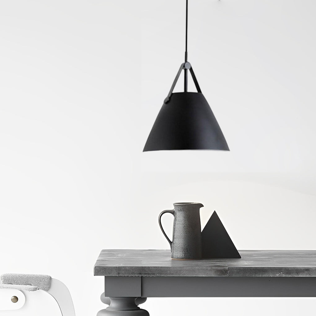 Conical Mini Pendant — Metal, 11" Diameter, E26/E27, 40W Max, 39" Adjustable Cord