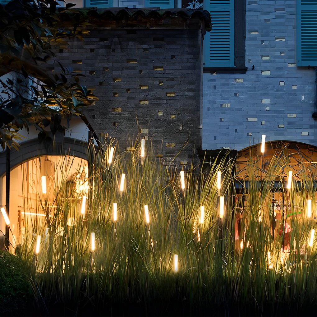 Reed Acrylic Frosted Landscape Stake Lights, 10-Pack — Stainless Steel, LED 3W, IP54 Weatherproof, 12V Hardwired, Warm White