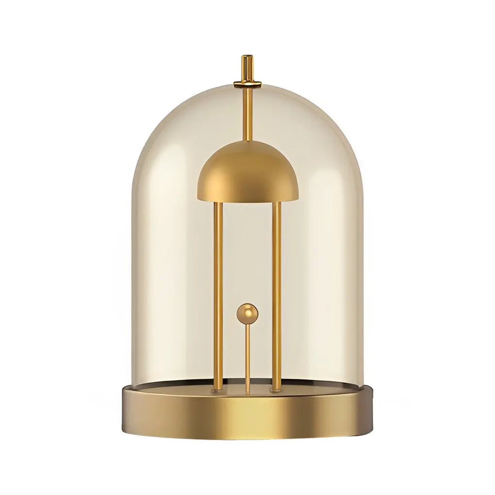 Detachable Dome Ambient Lamp with Smoked Glass Table Design - DIY Luxe