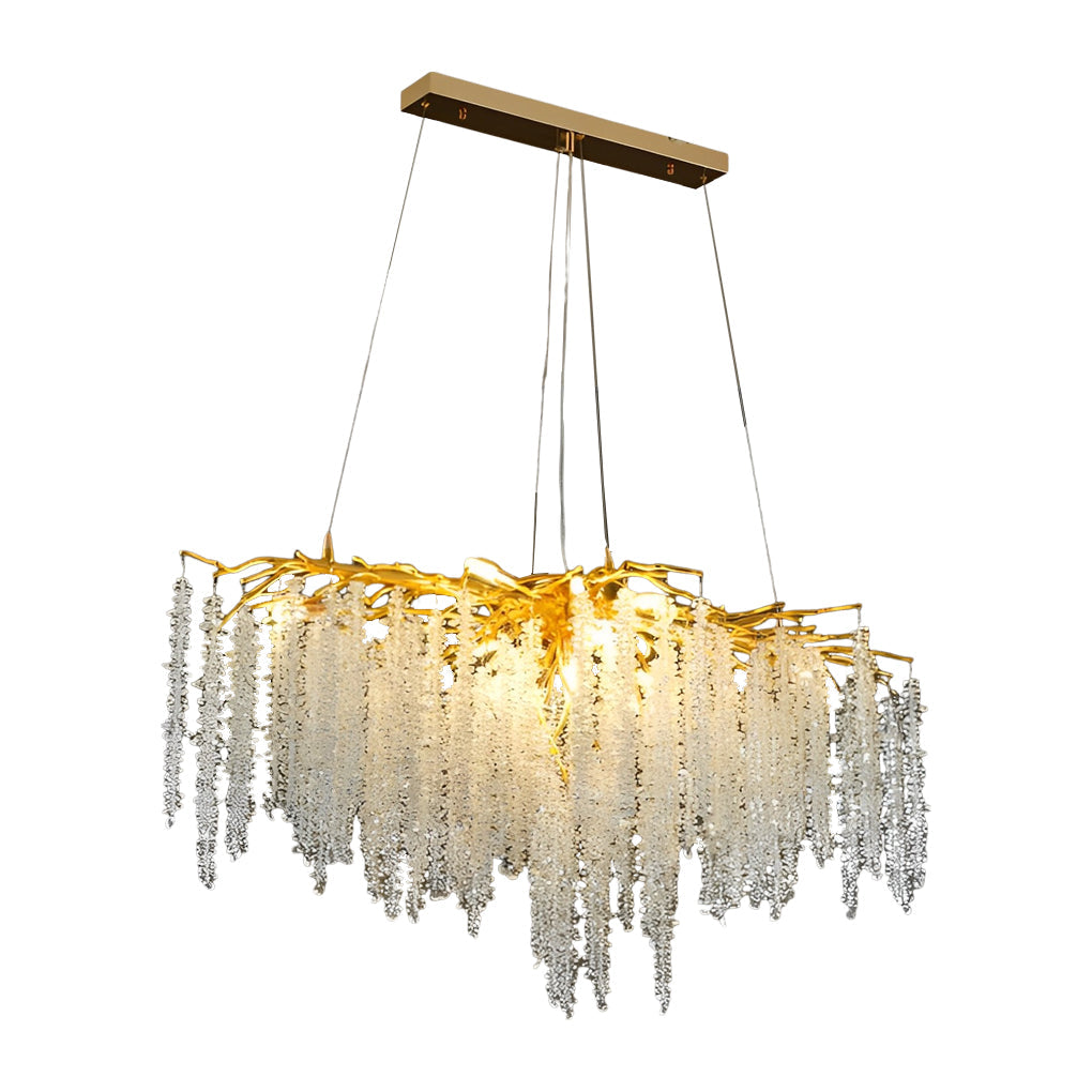 Branching Crystal Chandelier — Aluminum, G9, 3-Step Dimming (3000K/4500K/6000K), 8- or 10-Light