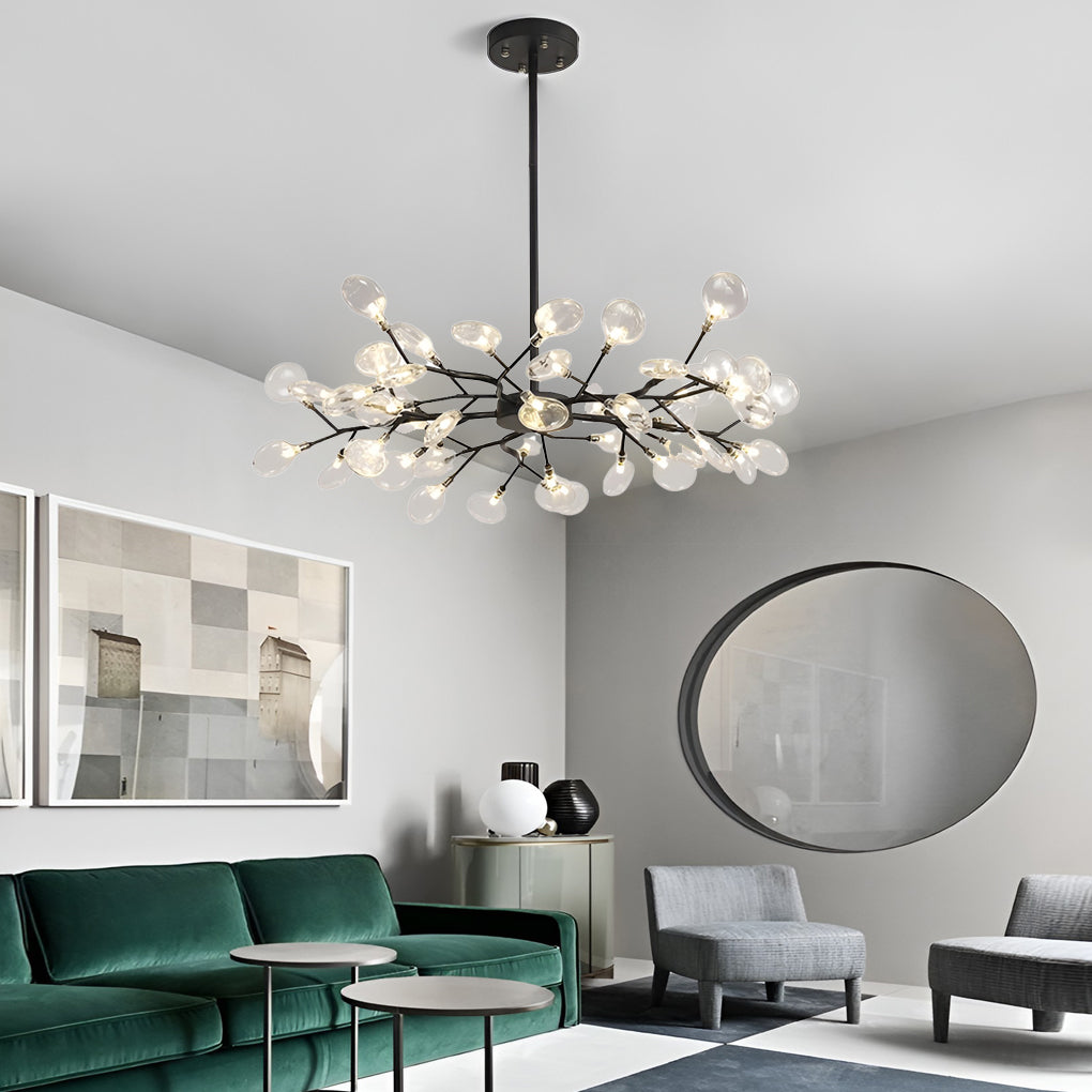 Branch Chandelier — Iron and Acrylic, 36/45/54-Light, G4, 3000K Warm White