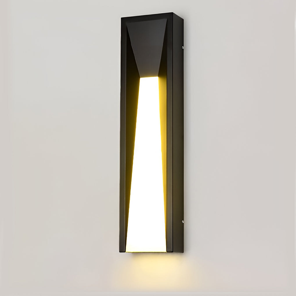 Modern Rectangular Outdoor Wall Sconce — Stainless Steel & Acrylic, 20W LED, 3200K, Hardwired, IP Weatherproof