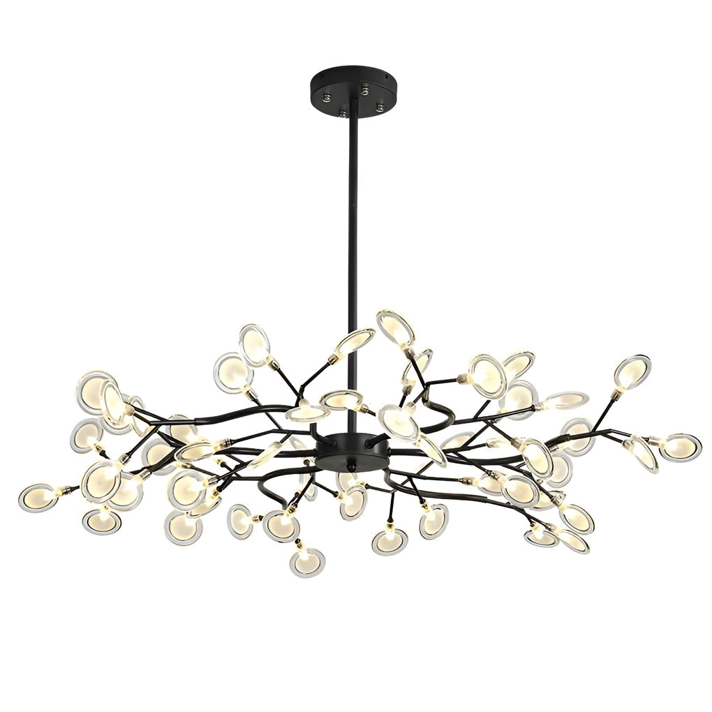 Branch Chandelier — Iron and Acrylic, 36/45/54-Light, G4, 3000K Warm White
