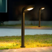 Bean Sprout Solar Bollard Light — Black Aluminum, LED, IP65 Weatherproof, 15"/24"/33"
