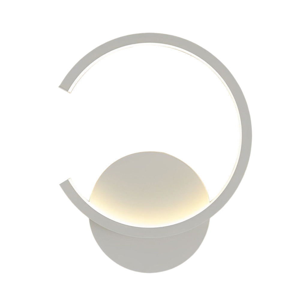 Round Minimalist Wall Sconce — Iron and Acrylic, LED 10W, Stepless Dimming, 3000K–6000K