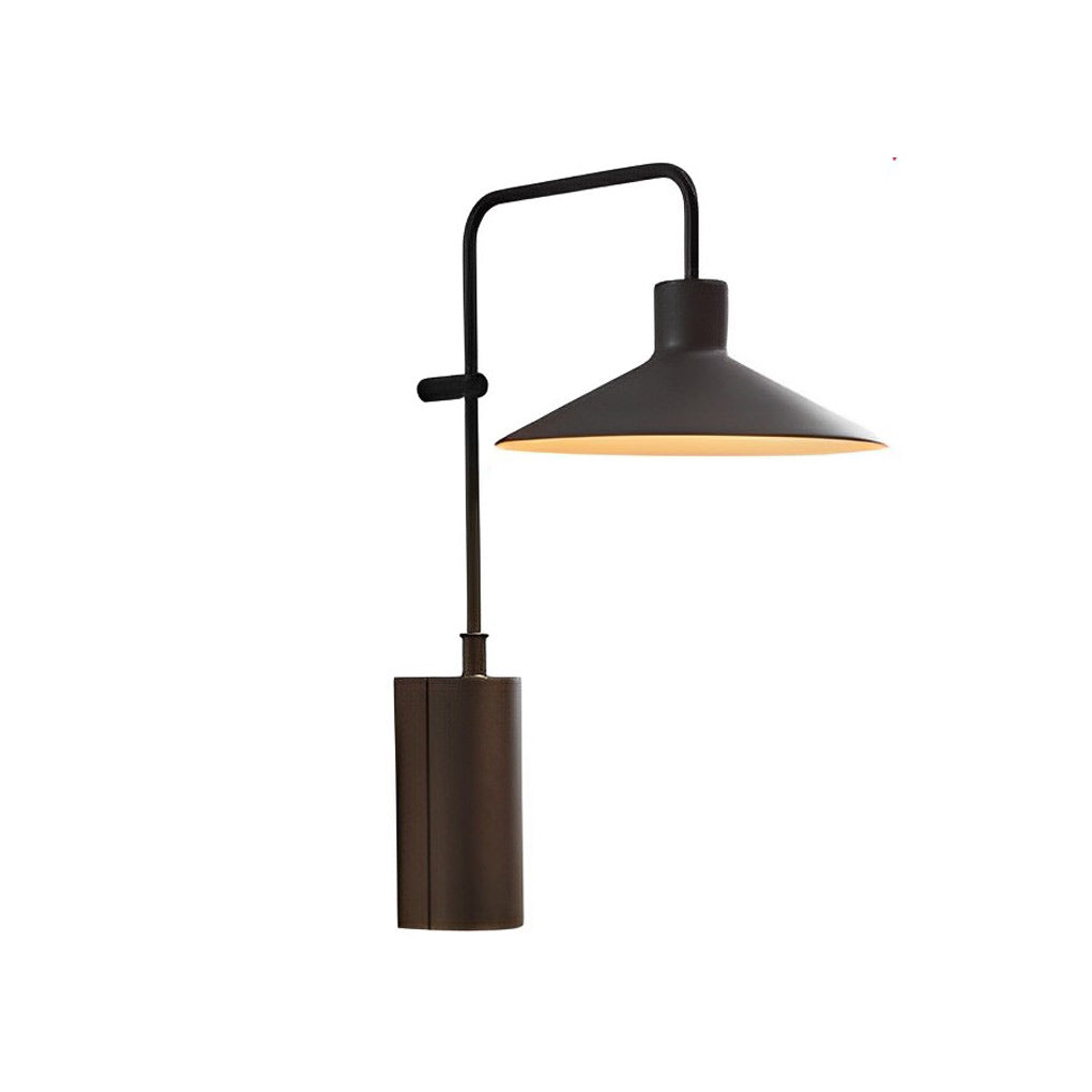 Cone Shade Swing-Arm Outdoor Wall Sconce — Stainless Steel & Aluminum, LED, Warm White 3000K, IP-Rated Weatherproof