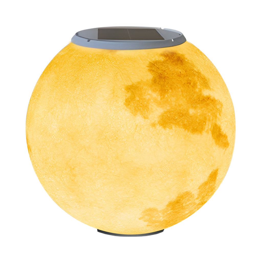 Moon Outdoor Pillar Light — PE Resin, Solar / Hardwired, IP65 Weatherproof, 9.8"–15.7"