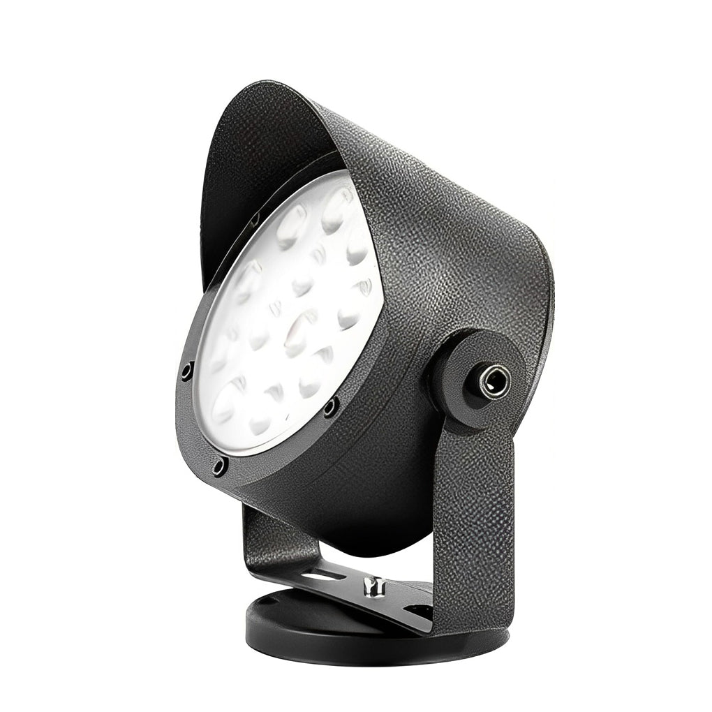 Modern Adjustable Waterproof Black LED Outdoor Spotlights with Anti-Slip Design