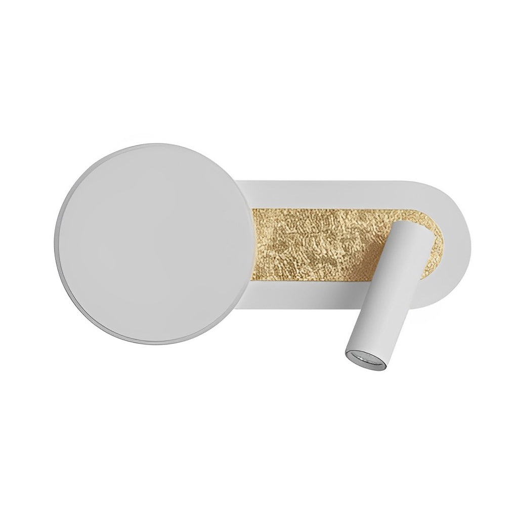 Adjustable Round LED Wall Spotlight — Aluminum & Acrylic, 5W + 3W, Dual Switch, 10.2" Wide