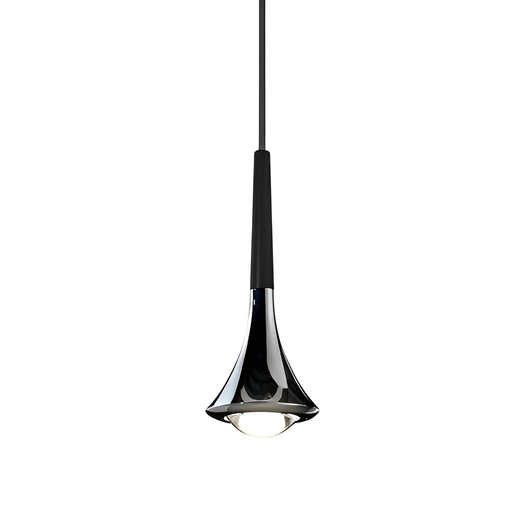 Raindrop Mini Pendant Light — Metal, 1-Light LED 5W, 3.35" W, Black / Gold / Chrome