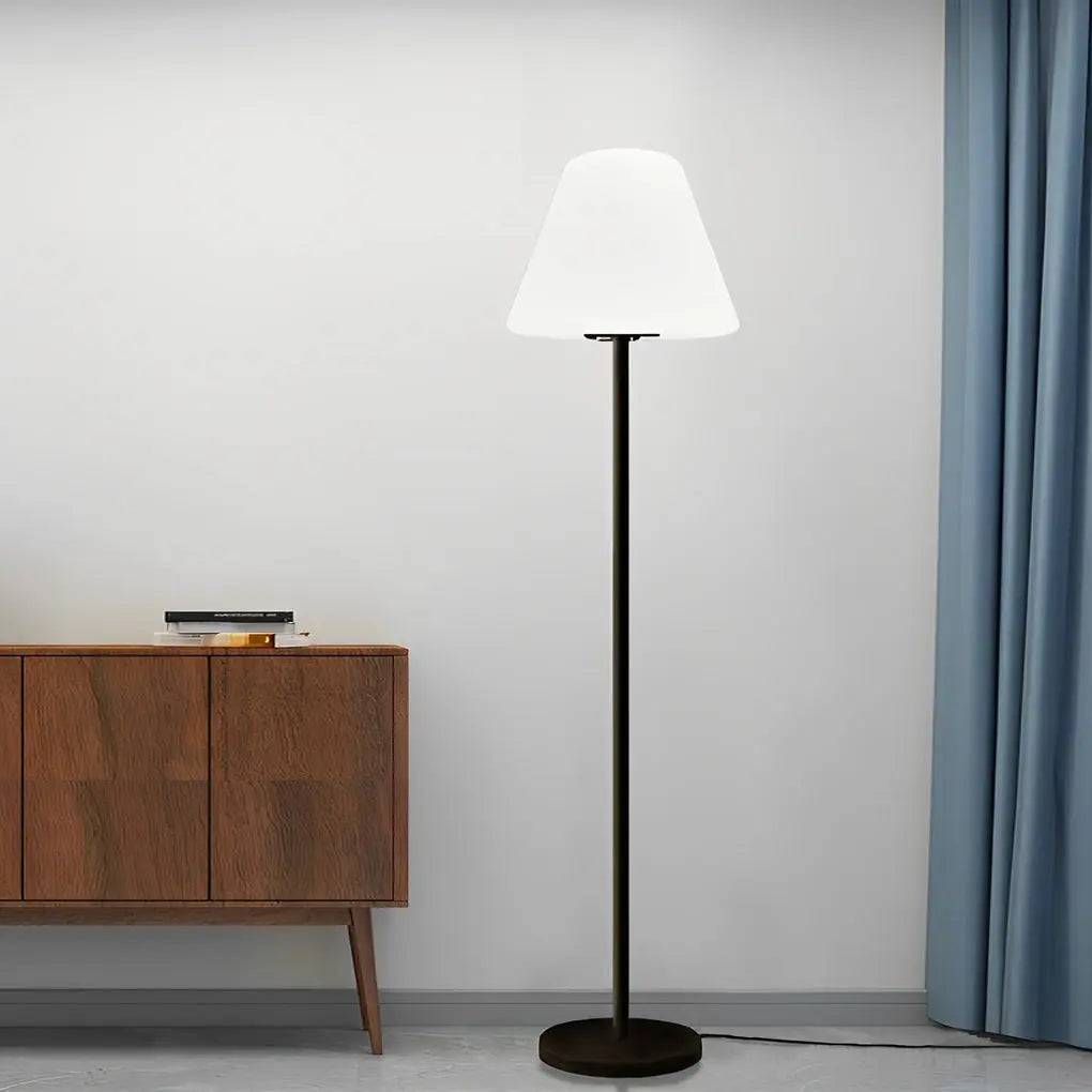 Contemporary LED Floor Lamp with Metal Design and Shade Luxe