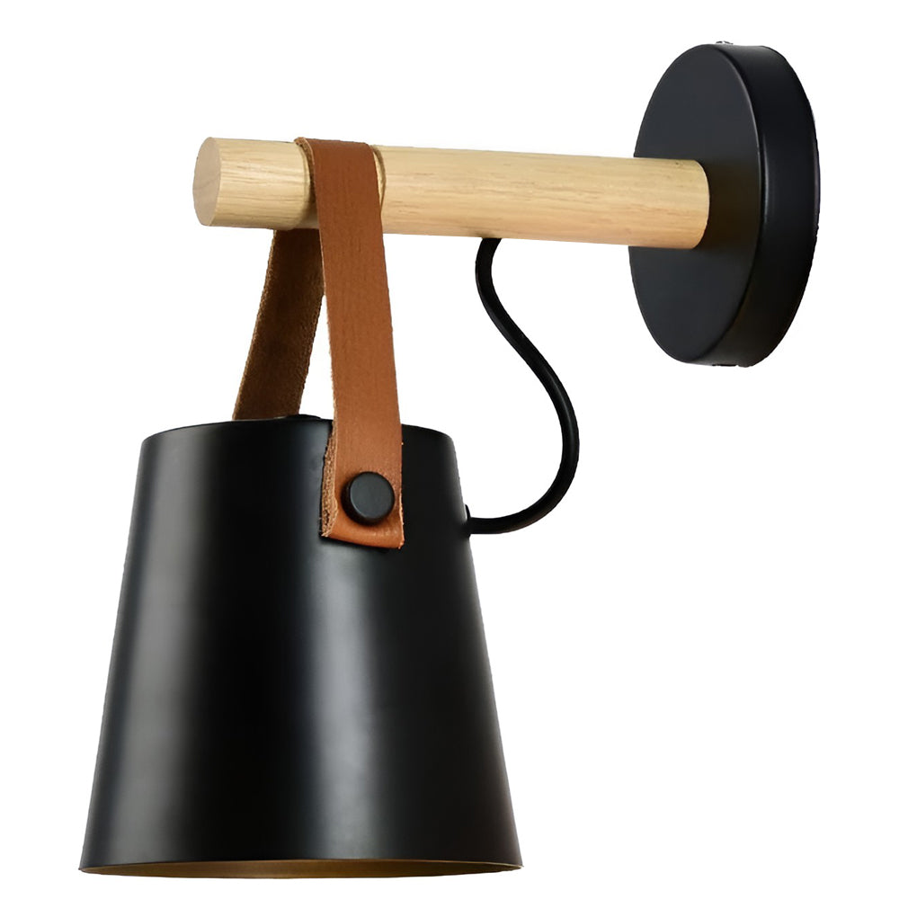 Classic Lampshade Plug-in Wall Sconce — Aluminum, E27, Warm White 3000K