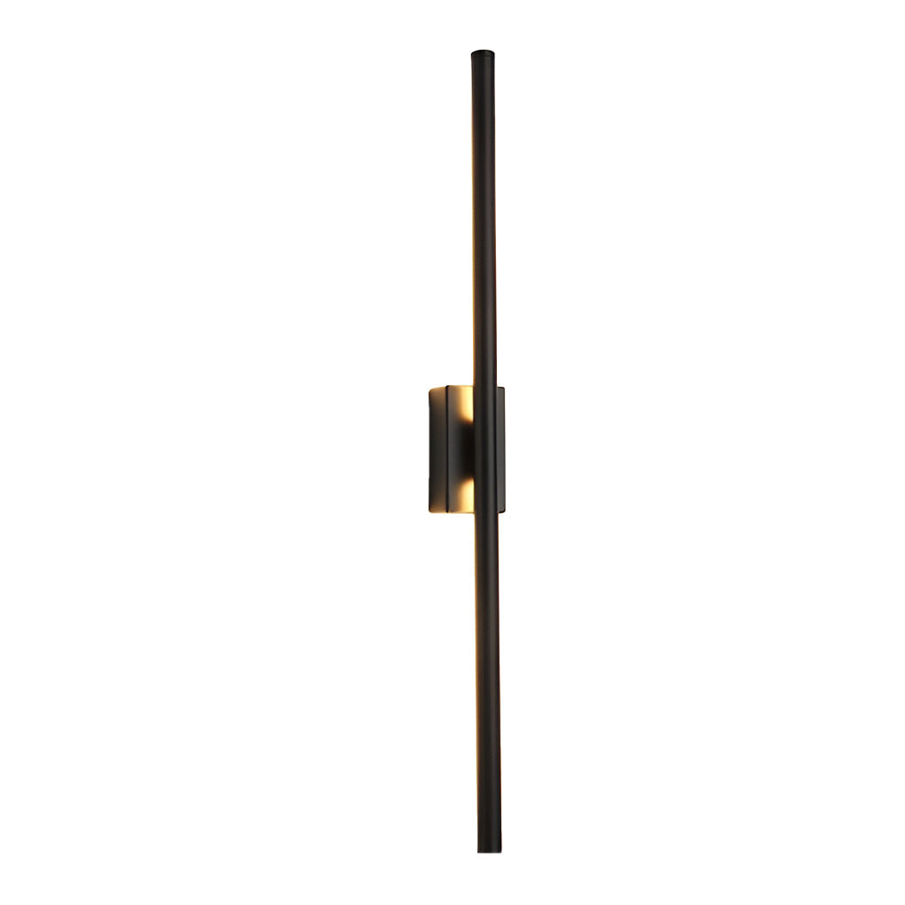 Linear LED Wall Sconce — Electroplated Iron, Black or Gold, 24"/31"/39" Modern