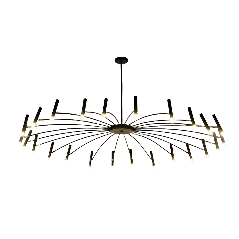 Minimalist Adjustable Metal Chandelier — G9 LED, Three-Step Dimming, 3000K/4500K/6000K, 180° Rotatable Head, Black or White