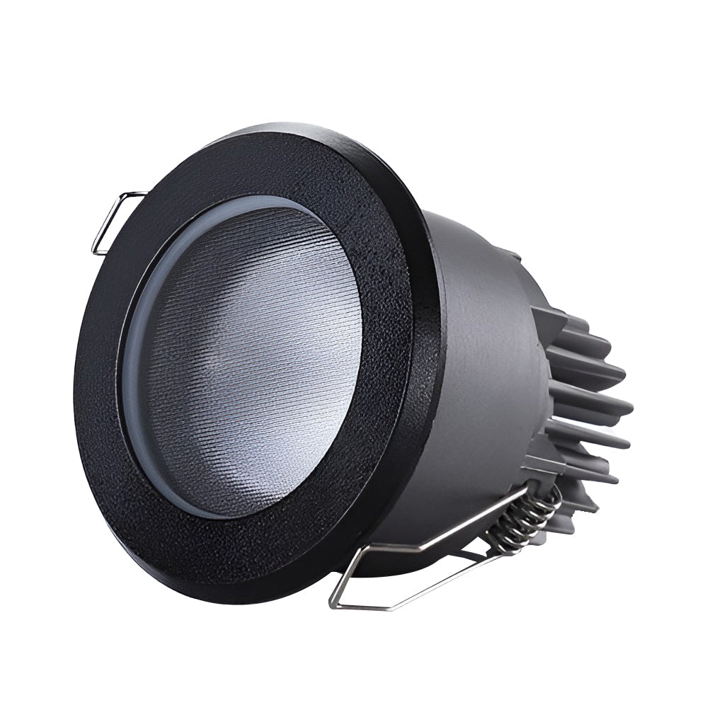 Modern Round Recessed Downlight — COB LED, IP65 Waterproof, 10W / 12W, 3.54" Diameter