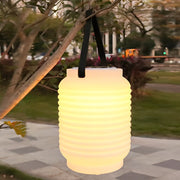 Cylinder Solar LED Portable Lantern — PE, White, IP65 Weatherproof, Remote Control, 12–18 Hr Runtime