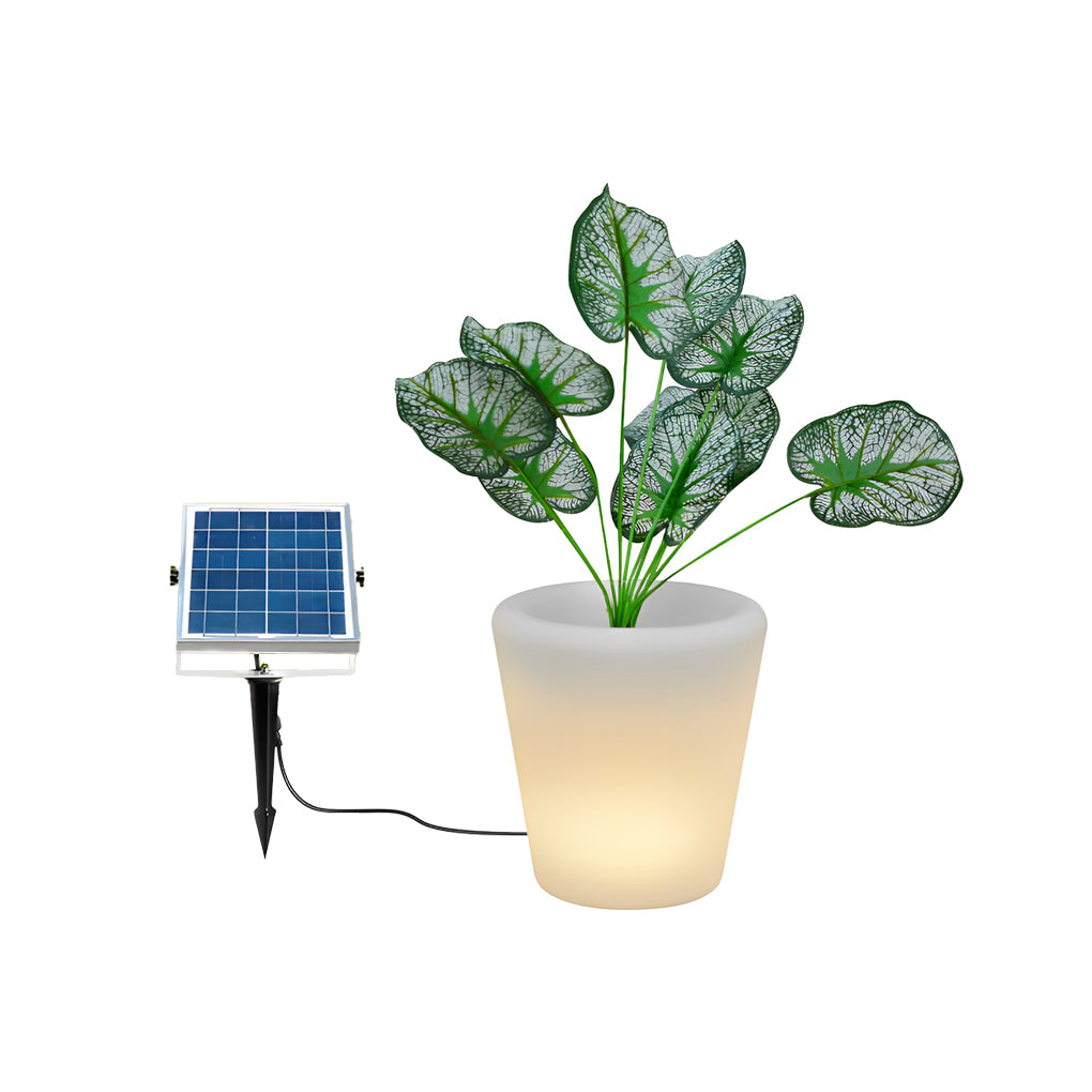 Luminous Flowerpot Light — PE, RGB LED, IP65, Rechargeable / Solar / Hardwired, Remote Control, 11" Dia.