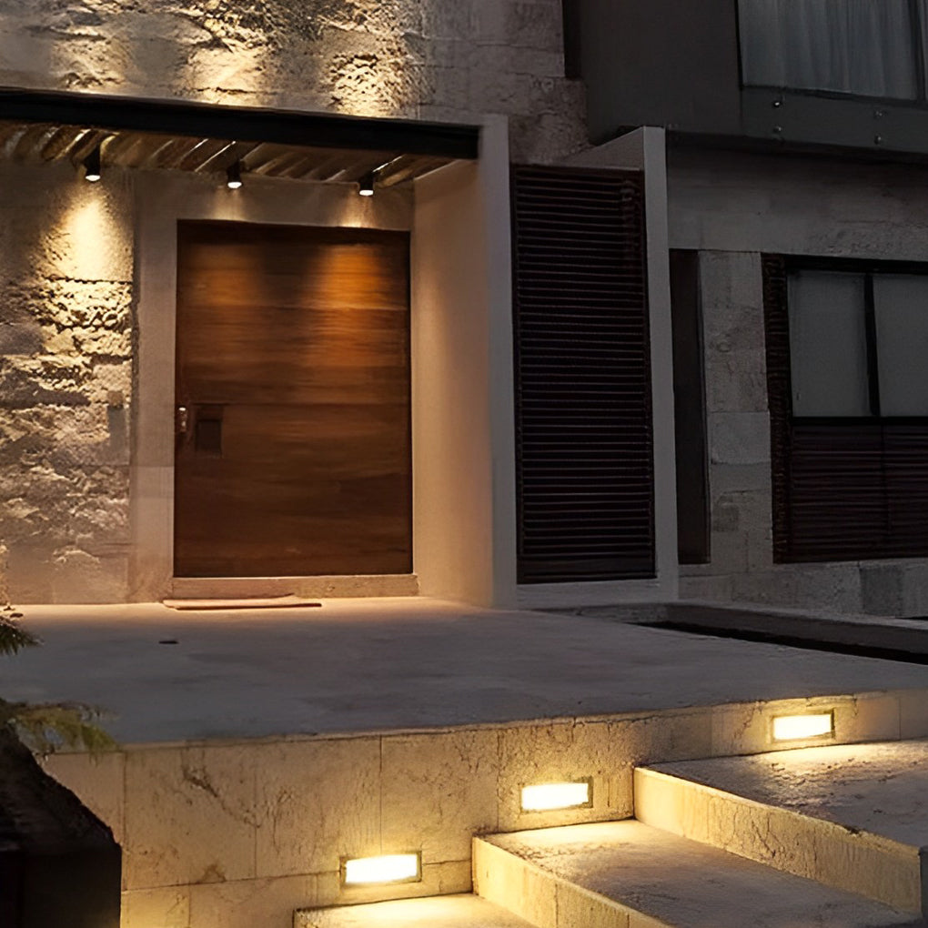 Modern Recessed LED Step Light — Aluminum, 3W, IP65 Weatherproof, Warm/Cool/Yellow