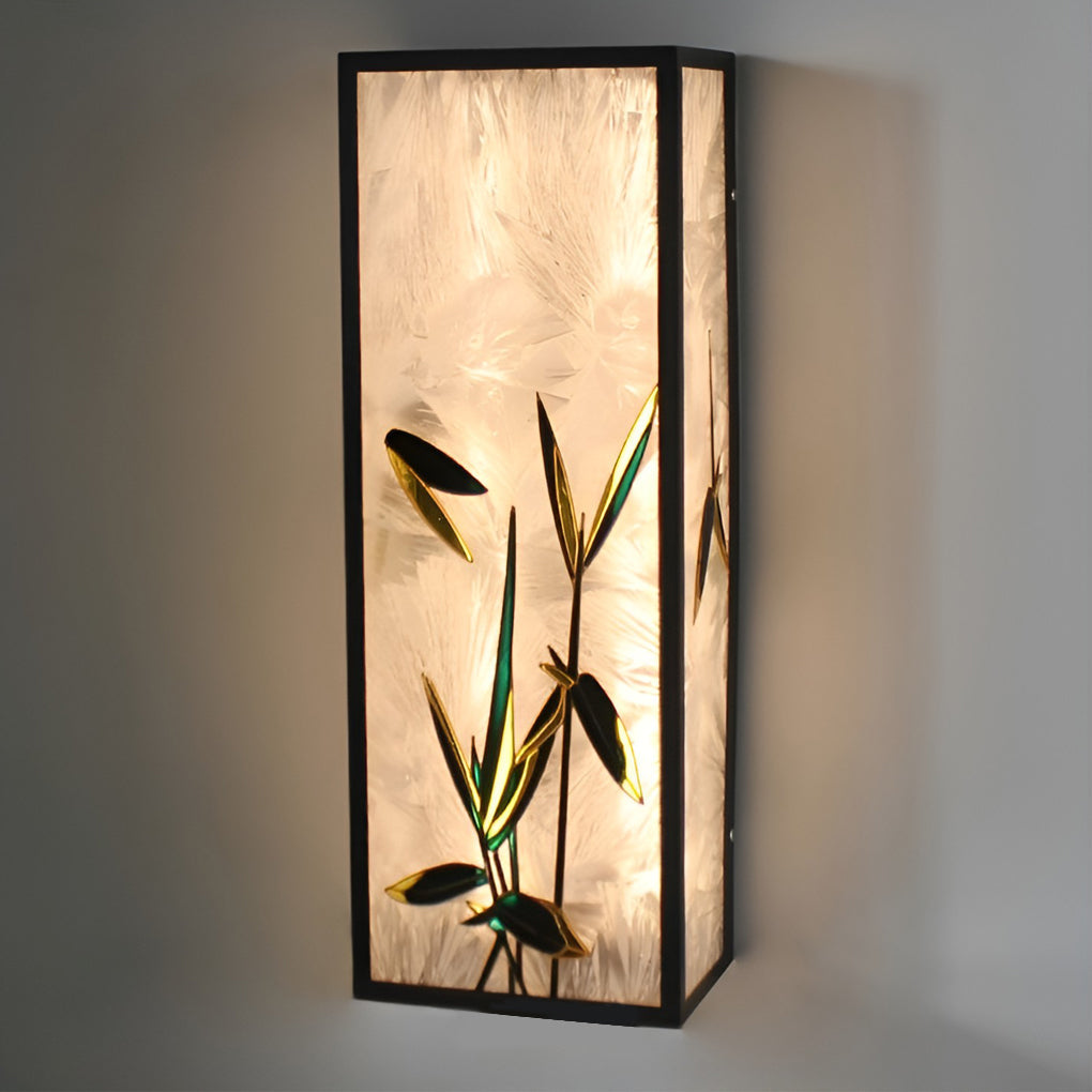 Vintage Floral Outdoor Wall Sconce — Galvanized Steel, Acrylic Shade, T5 LED, IP54 Weatherproof, 20" or 31"