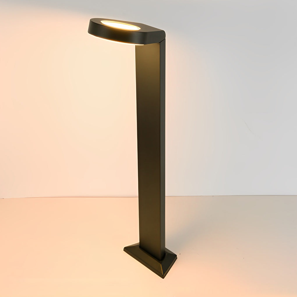 Modern Minimalist LED Bollard Light — Matte Black Aluminum, 12W, 3000K / 6000K, 31" H