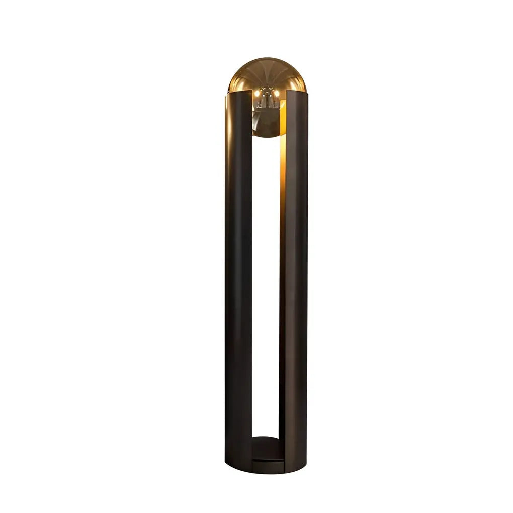 9.8-Inch Amber Glass Ball Shade with Black Softwing Lamp Luxe