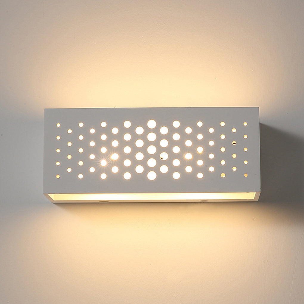 Rectangular Up/Down Wall Sconce — Plaster, 2-Light G9 LED, 10" Wide, Modern