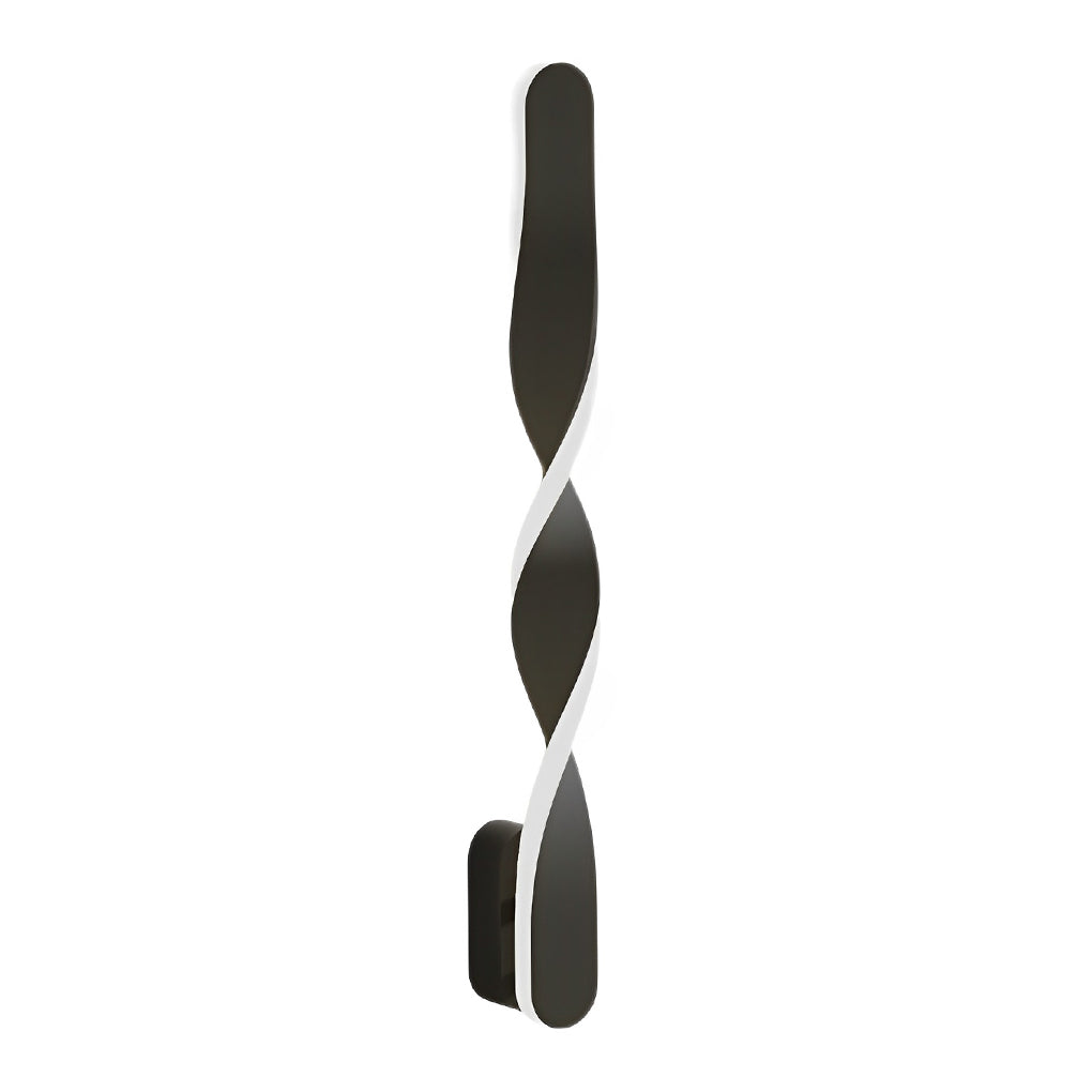 Minimalist Spiral Linear Wall Sconce — Aluminum with Silicone LED Strip, 29W, 28"