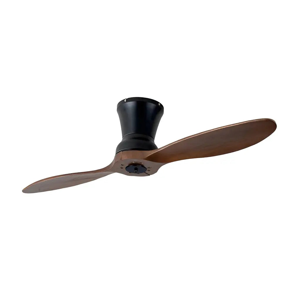 Modern 18W LED Dimmable Ceiling Fan with 2 Wood Blades and Remote Control - Mute Function Luxe