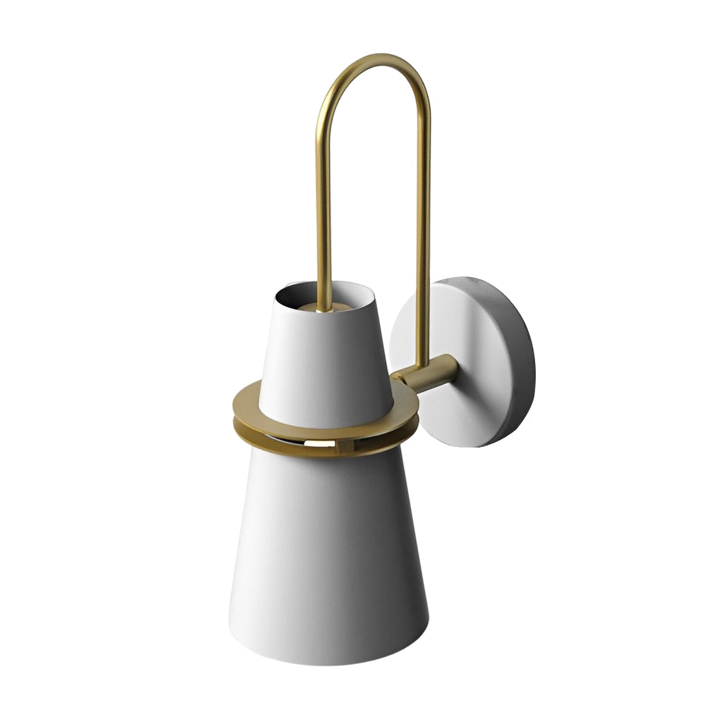 Modern Diffused Wall Sconce — White Iron, 6" Diameter, Indoor