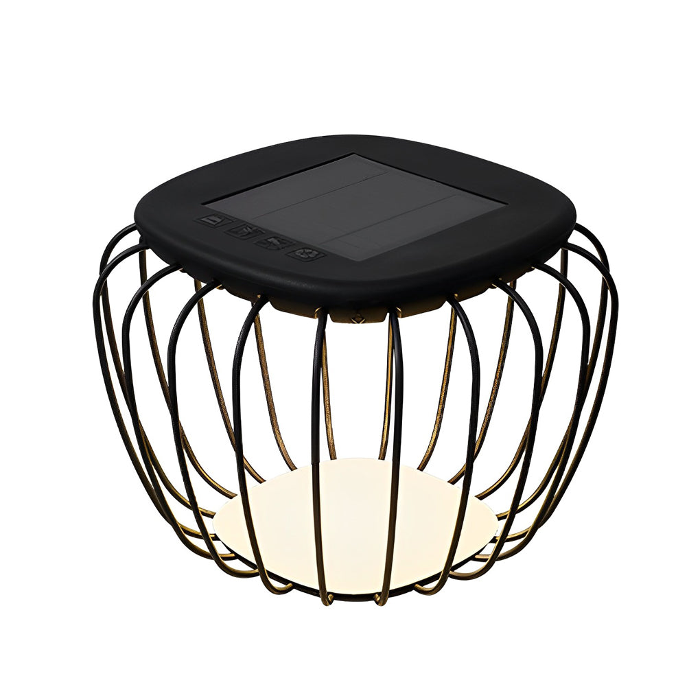 Modern Solar Outdoor Lantern — Galvanized Iron & PE, LED 1W, 3000K Warm White, IP65 Weatherproof, 16.1" × 11.8"